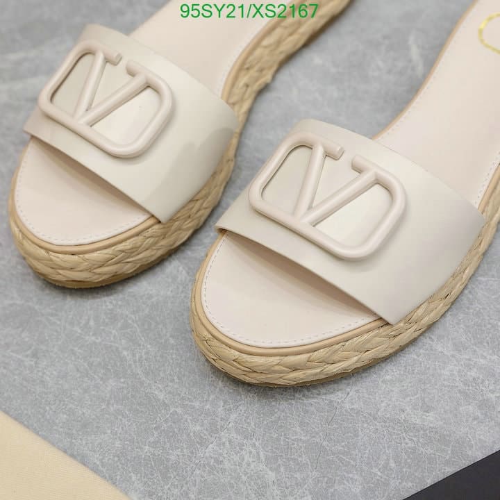 Valentino Garavani Vlogo Signature Slide Sandals White view 4