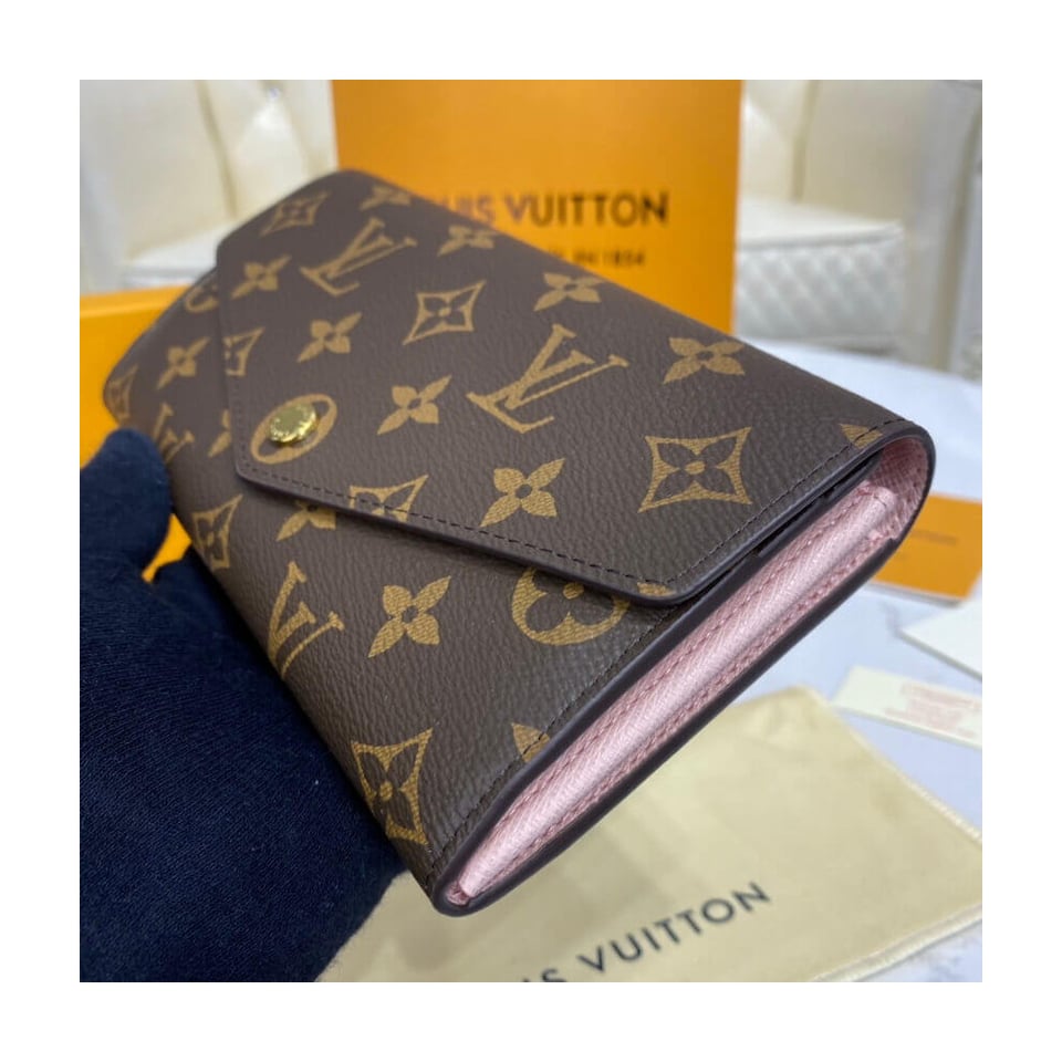 Louis Vuitton Monogram Cavas Sarah Wallet Pink view 4
