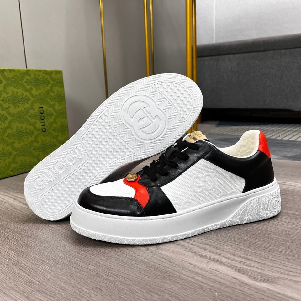 Gucci Screener Sneaker Black Orange view 5