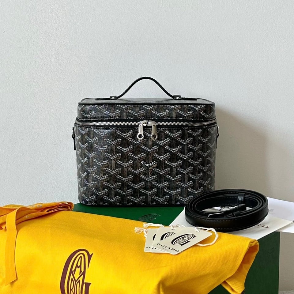 Goyard Goya Makeup Box Bag 20Cm Black Canvas view 2