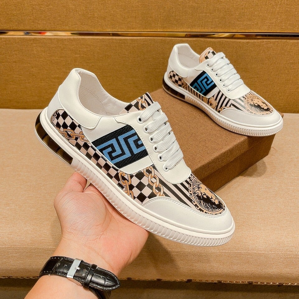 Fendi Domino Fabric Low Sneakers Blue Ff view 9