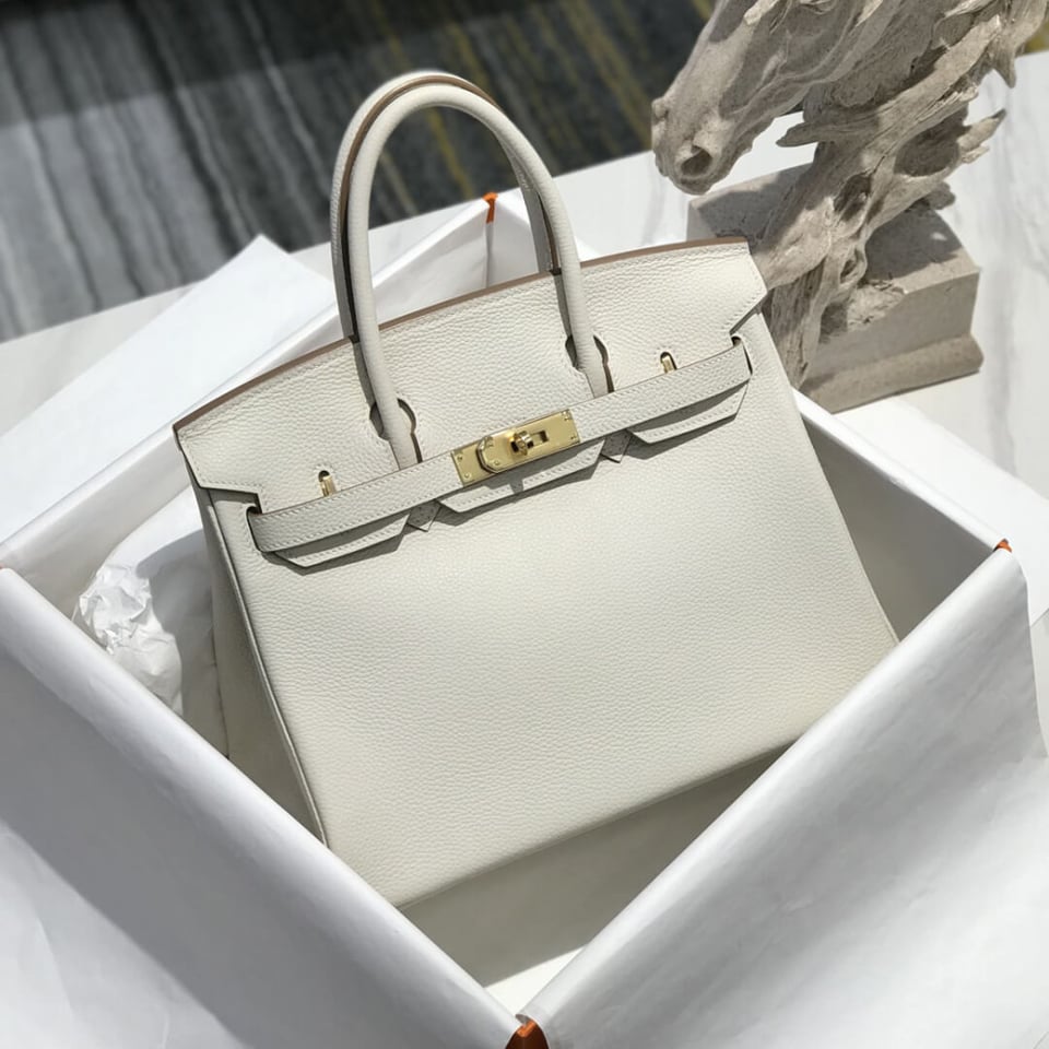 Hermès Birkin 30 White Togo Leather with Gold Hardware 30cm view 5