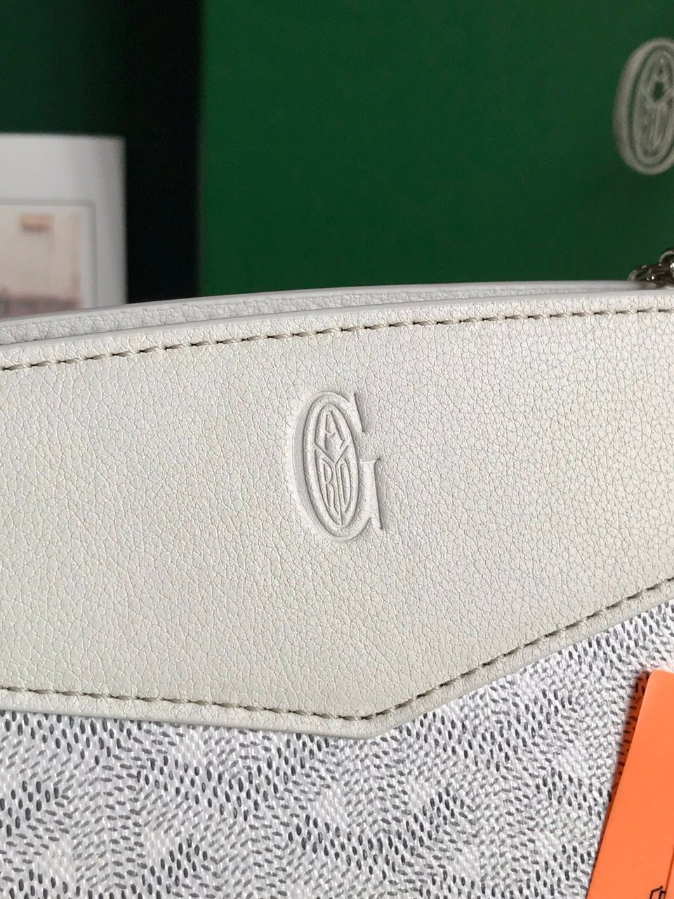 Goyard Rouette Structuré Mini Bag 21 Cm White Goyardine Canvas And Calfskin view 7