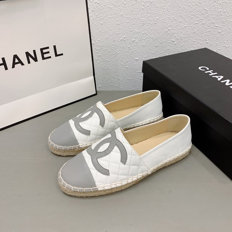Chanel Cc Espadrilles White Gray view 4