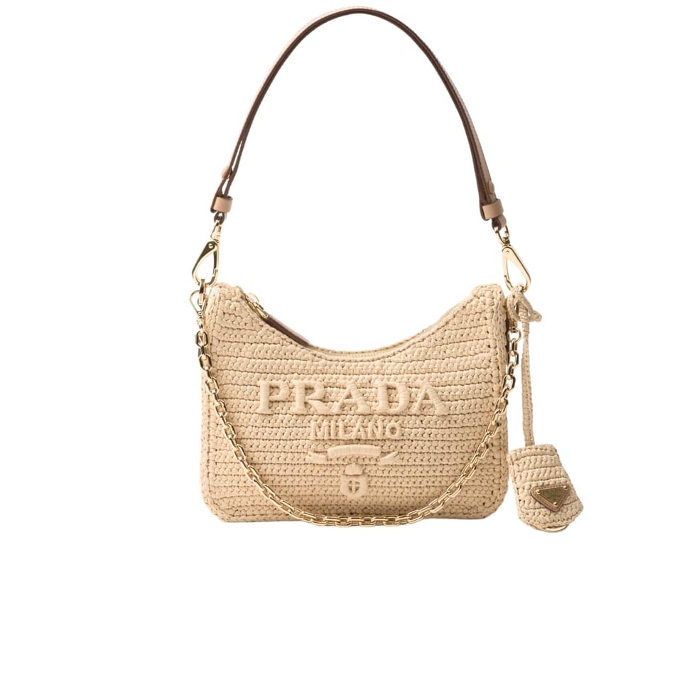 Prada Re Edition Crochet Bag Natural 22Cm view 2