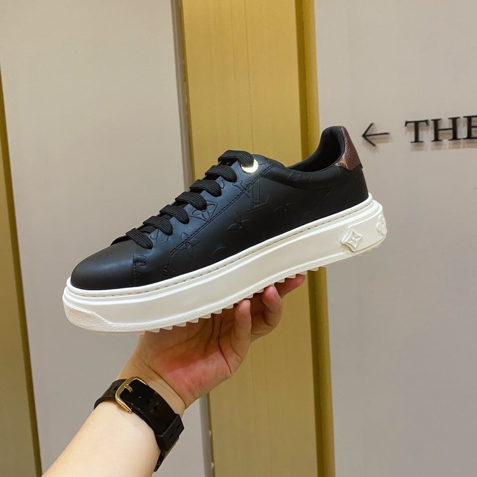 Louis Vuitton Time Out Sneaker Monogram Black view 4