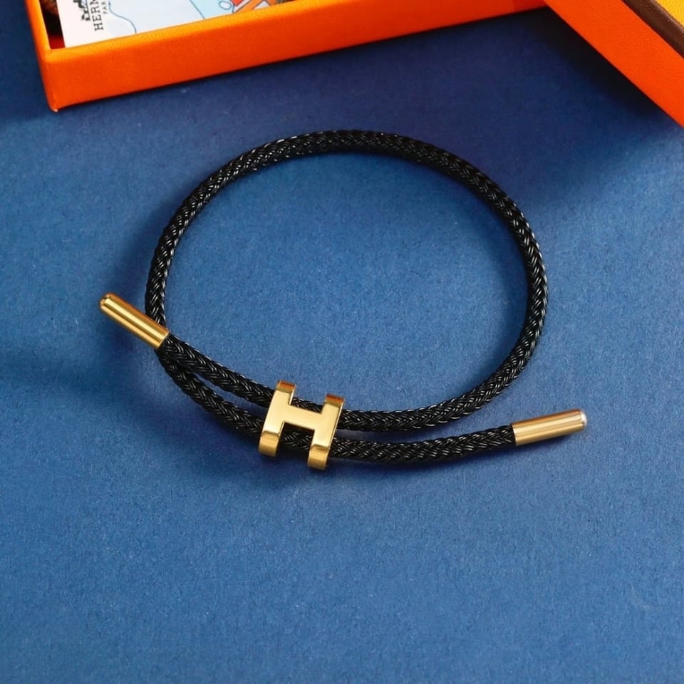 Hermes Rope Chain Bracelet Black view 2