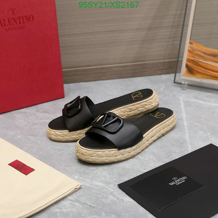 Valentino Garavani Vlogo Signature Slide Sandals Black view 3