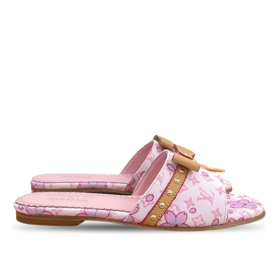 Louis Vuitton x Takashi Murakami Cherry Blossom Flat Slide Sandal view 2