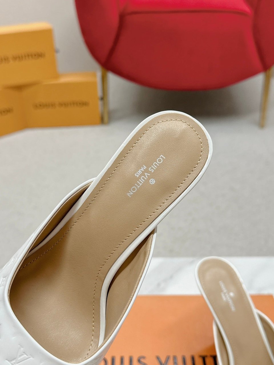 Louis Vuitton Super Mule Sandals White 1Acj51 view 5