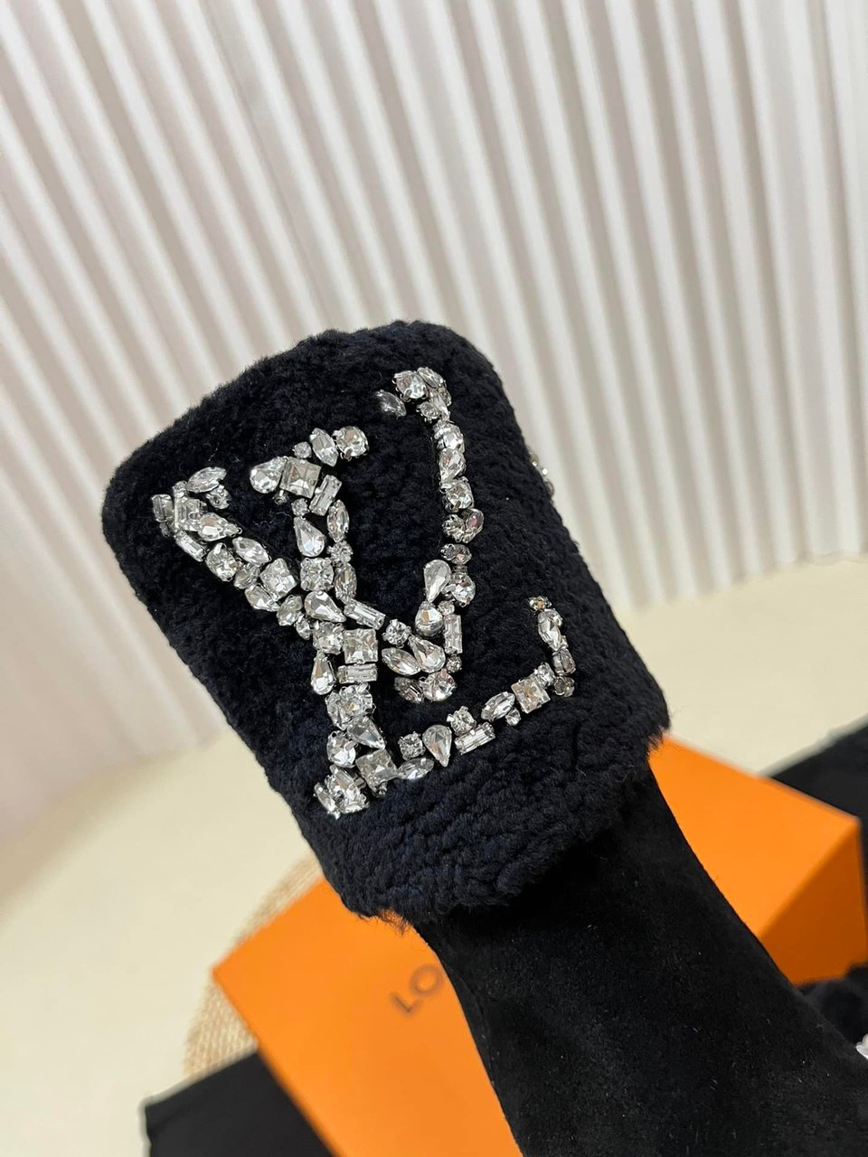 Louis Vuitton Ankle Boot Studded With Diamonds Black view 8