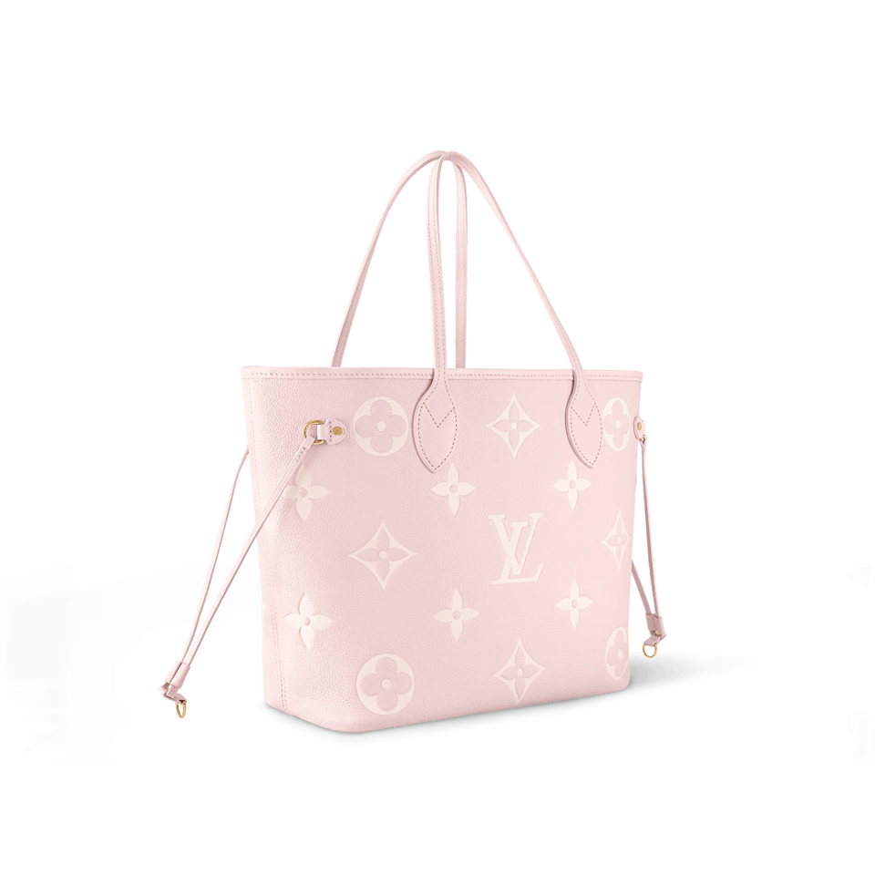 Louis Vuitton Neverfull MM Tote Bag Monogram Empreinte Pink/Quartz Pink/Beige 31cm M14210 view 6