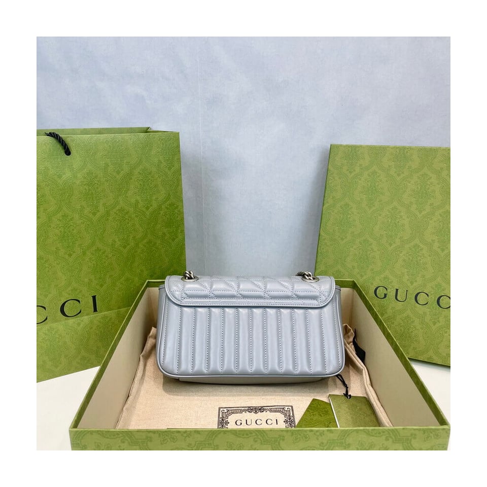 Gucci GG Marmont Small Shoulder Bag Grey view 9