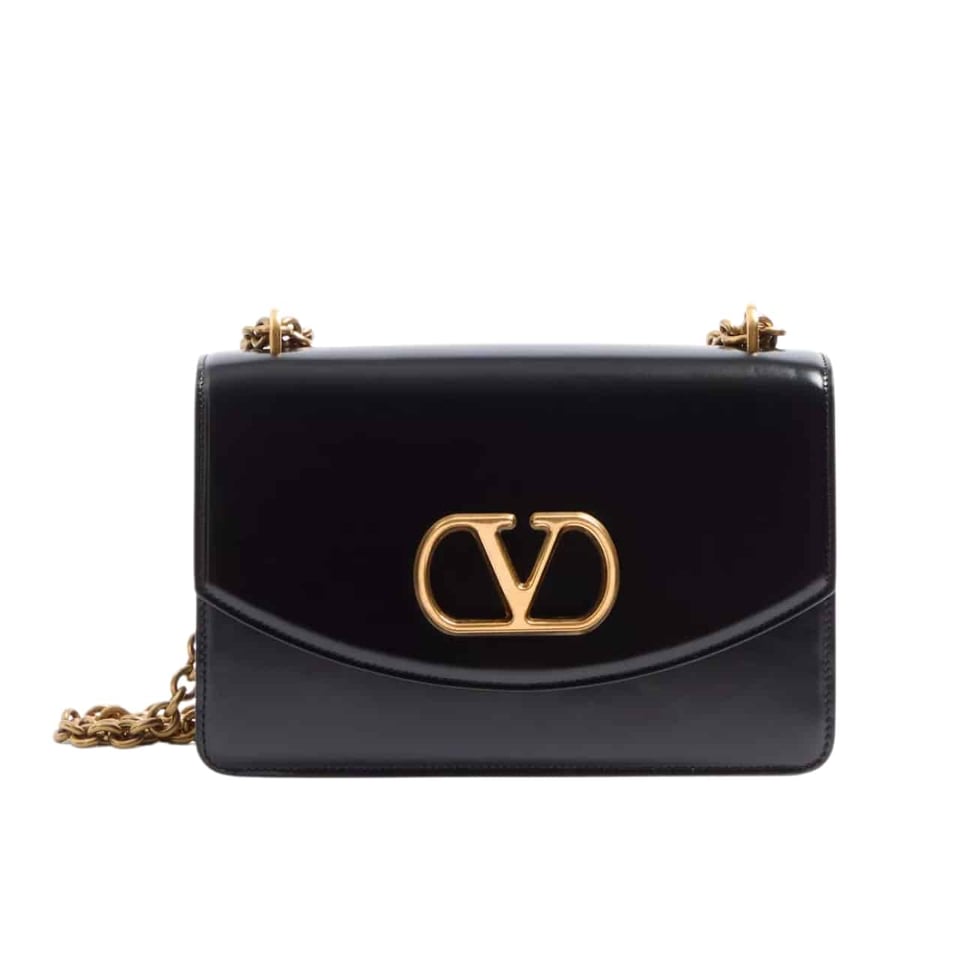Valentino Garavani Vain Shoulder Bag In Shiny Black 19Cm 6W2B0R16Gcb 0No