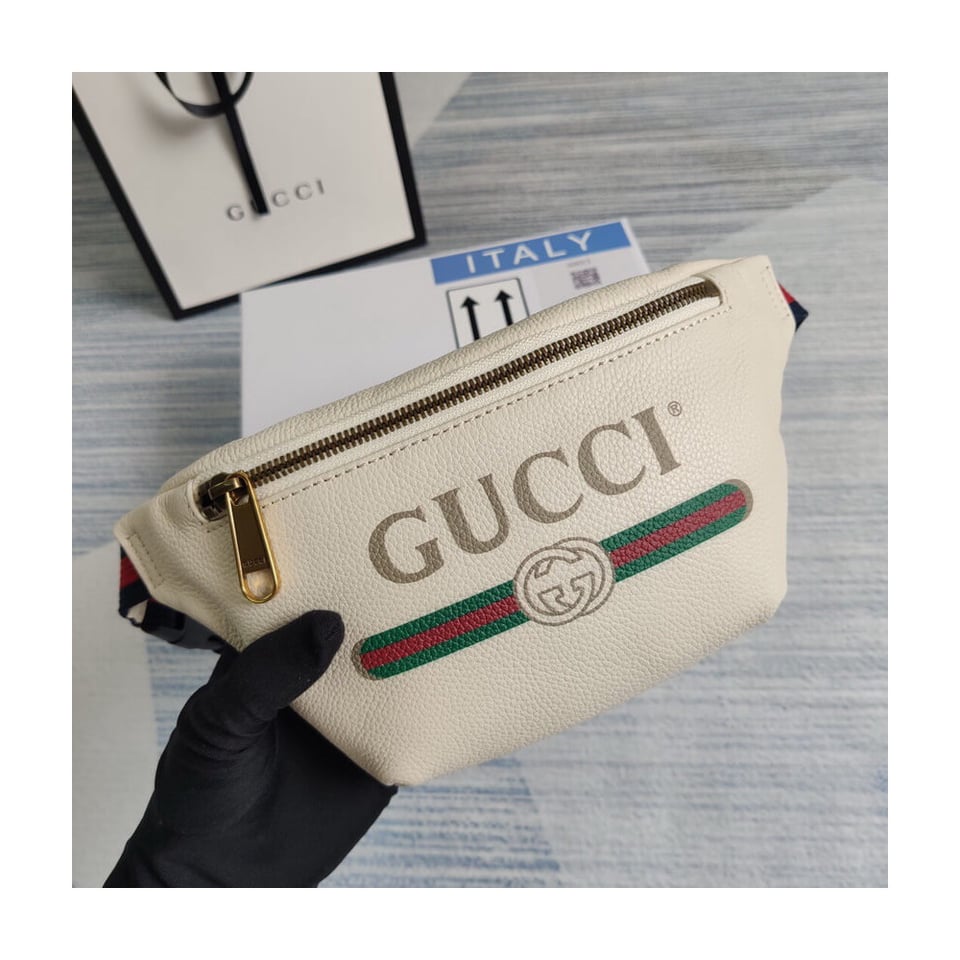 Gucci Print Small Belt Bag Waist Body White view 6