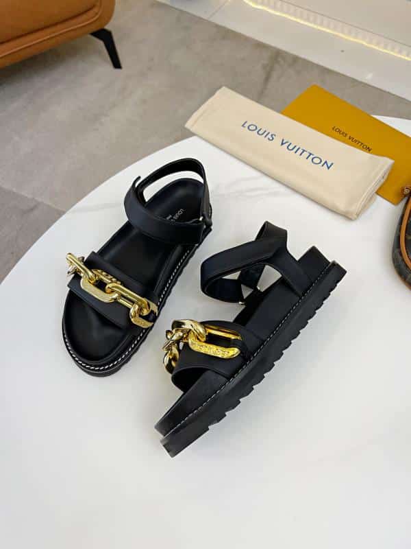 Louis Vuitton Paseo Flat Comfort Sandal Black A8Vrz view 7