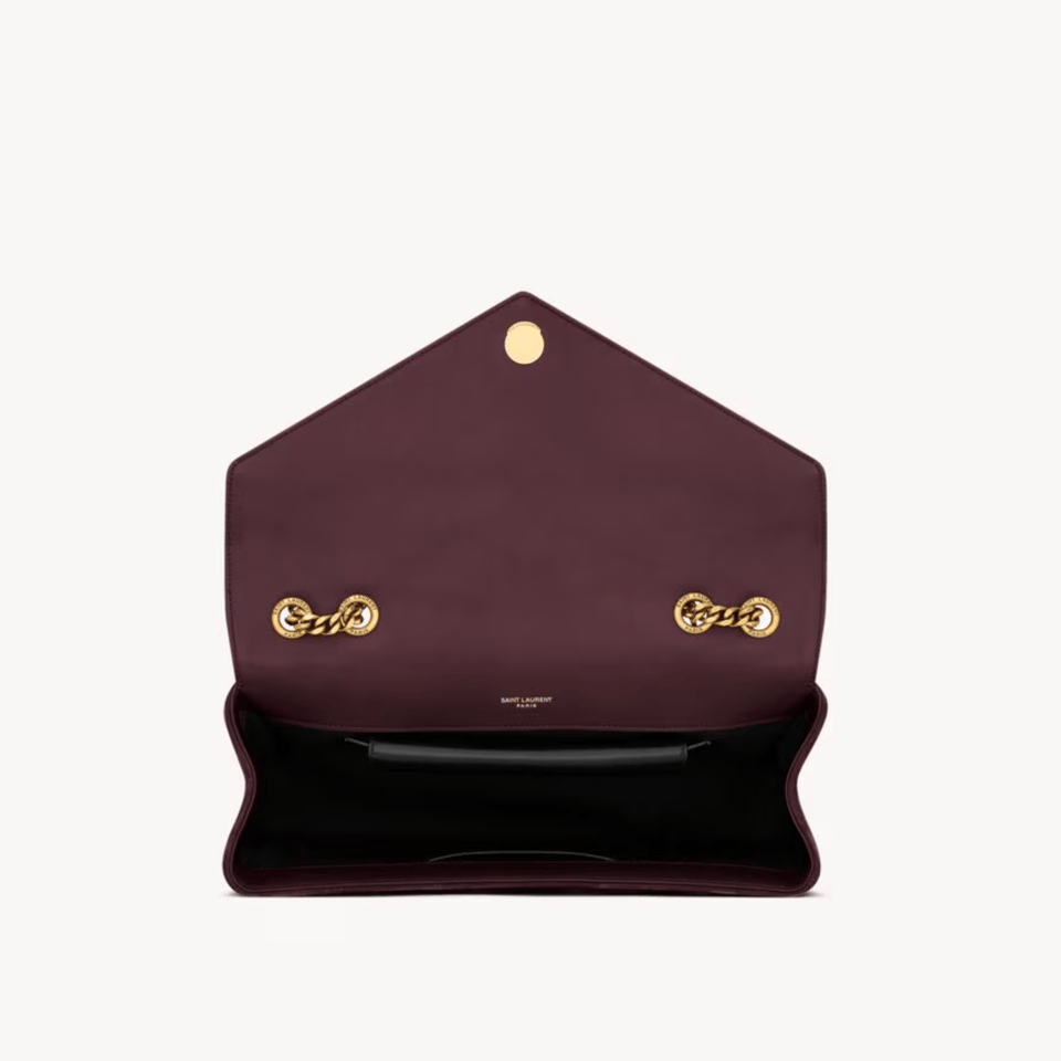 Saint Laurent Loulou Deep Wine Chevron Bag 29cm/11.4in view 6