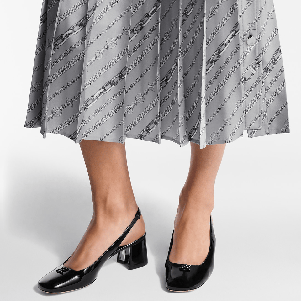 Louis Vuitton Madeleine Slingback Black Patent Leather Pumps 3.5cm view 9
