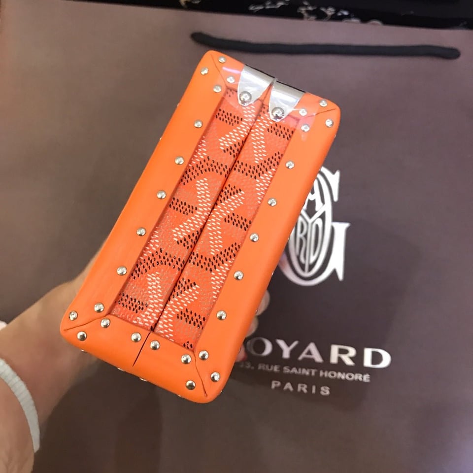 Goyard Minaudiere Trunk Bag 17Cm Orange Canvas view 6