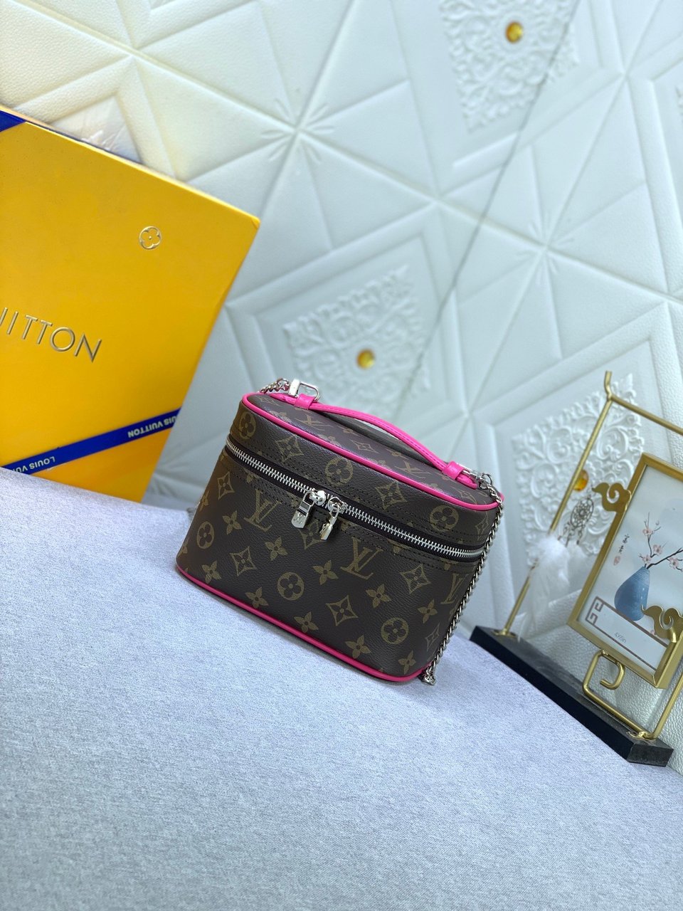 Louis Vuitton Nice Mini Monogram Canvas Pink 20Cm M46767 view 10