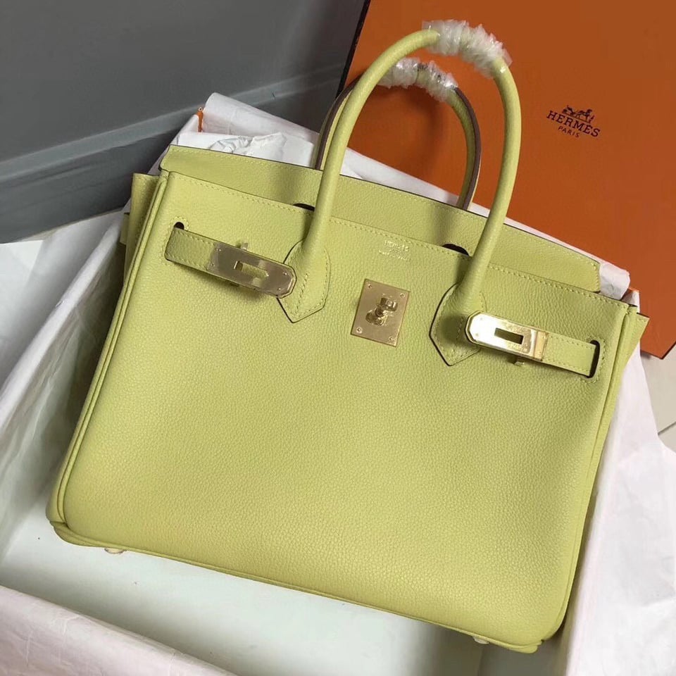 Hermes Birkin 25Cm Yellow Togo Leather Gold Hardware view 8