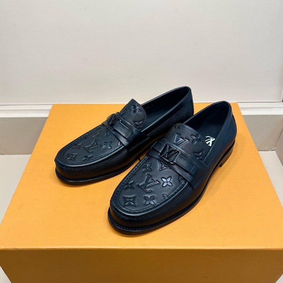 LV Major Loafer Black Monogram Calfskin Leather Shoes For Men view 10
