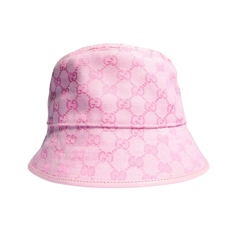 Gucci GG Cotton Canvas Bucket Hat Light Pink 875740 4HBJS 5072