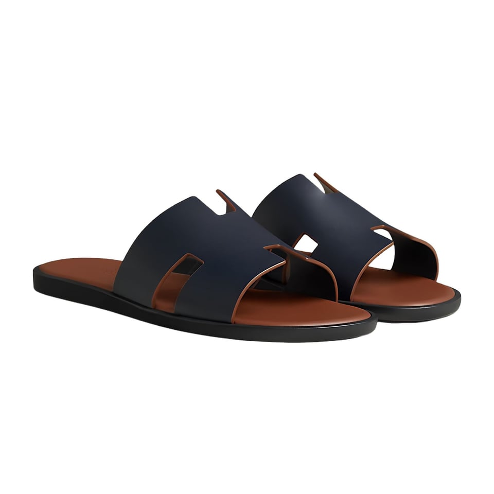 Hermes Izmir Sandal Marine / Gold Color Calfskin H211860ZHI2390