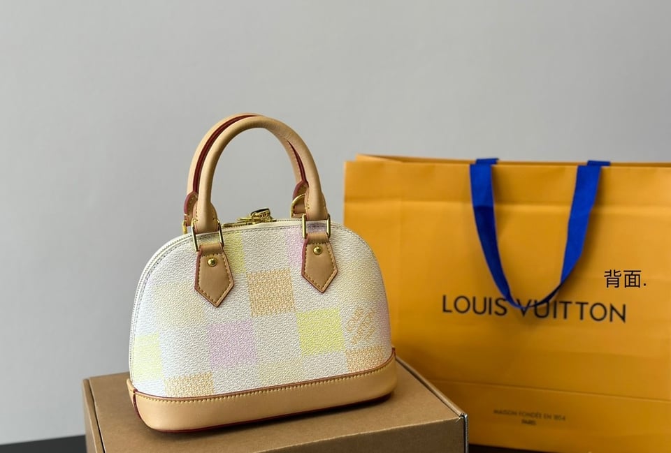 Louis Vuitton Alma Bb Damier Canvas Peach 23Cm N40516 view 7