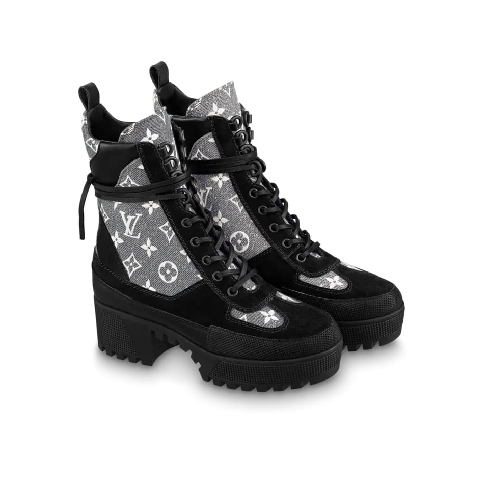 Louis Vuitton Laureate Platform Desert Boot Grey 1Ab2X9