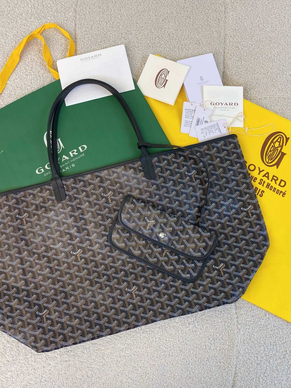 Goyard Saint Louis Gm 40Cm Black Canvas view 4