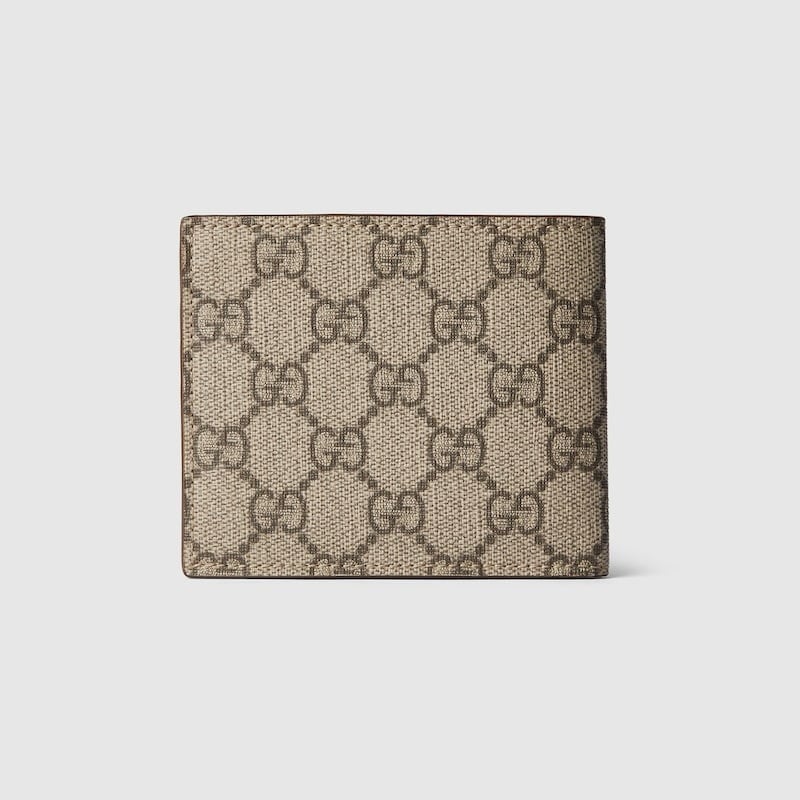 Gucci Grey Interior Bi-Fold Wallet Beige And Ebony 4.3in/11cm For Men view 6