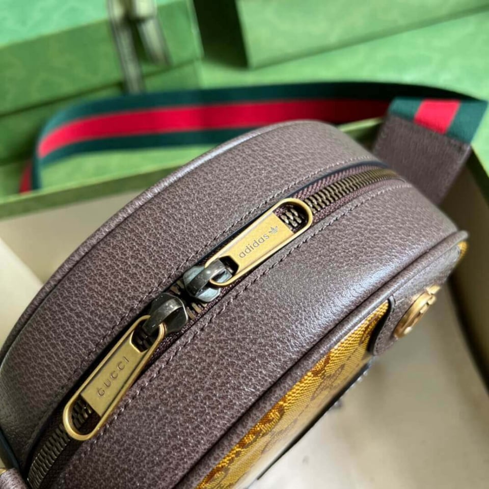 adidas x Gucci Ophidia Small Shoulder Bag in GG Crystal Canvas view 10
