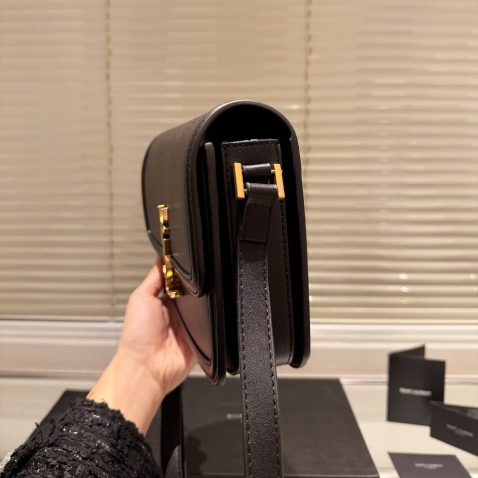 Saint Laurent Solferino Medium Satchel In Box Leather Lining Black 23Cm view 10