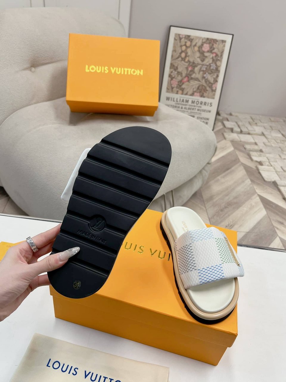 Louis Vuitton Pool Pillow Flat Comfort Mule Sandals Light Blue 1Actwm view 3