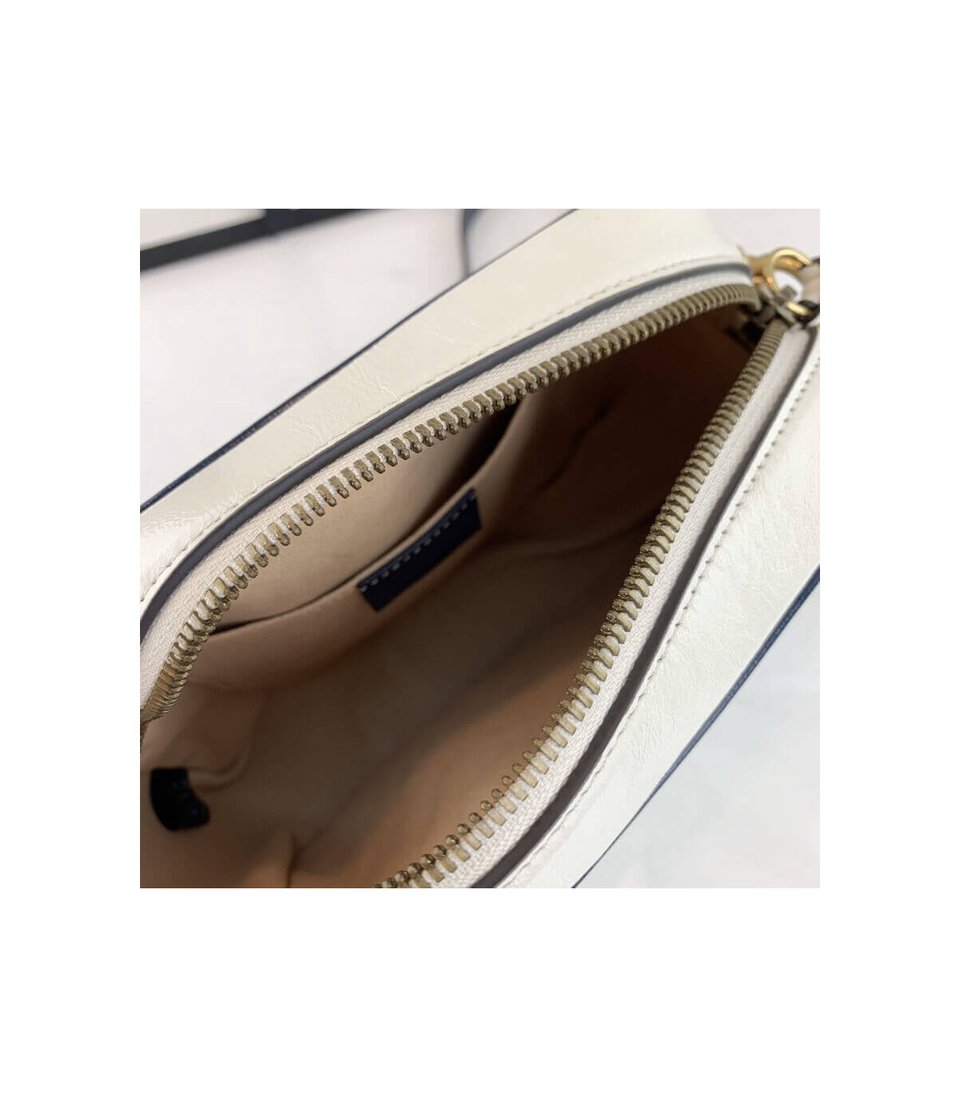 Gucci Diagonal GG Marmont Mini Bag White/Blue view 10