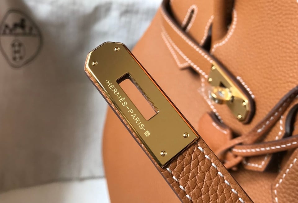 Hermes Birkin 35Cm Bag Brown Togo Gold Hardware view 7