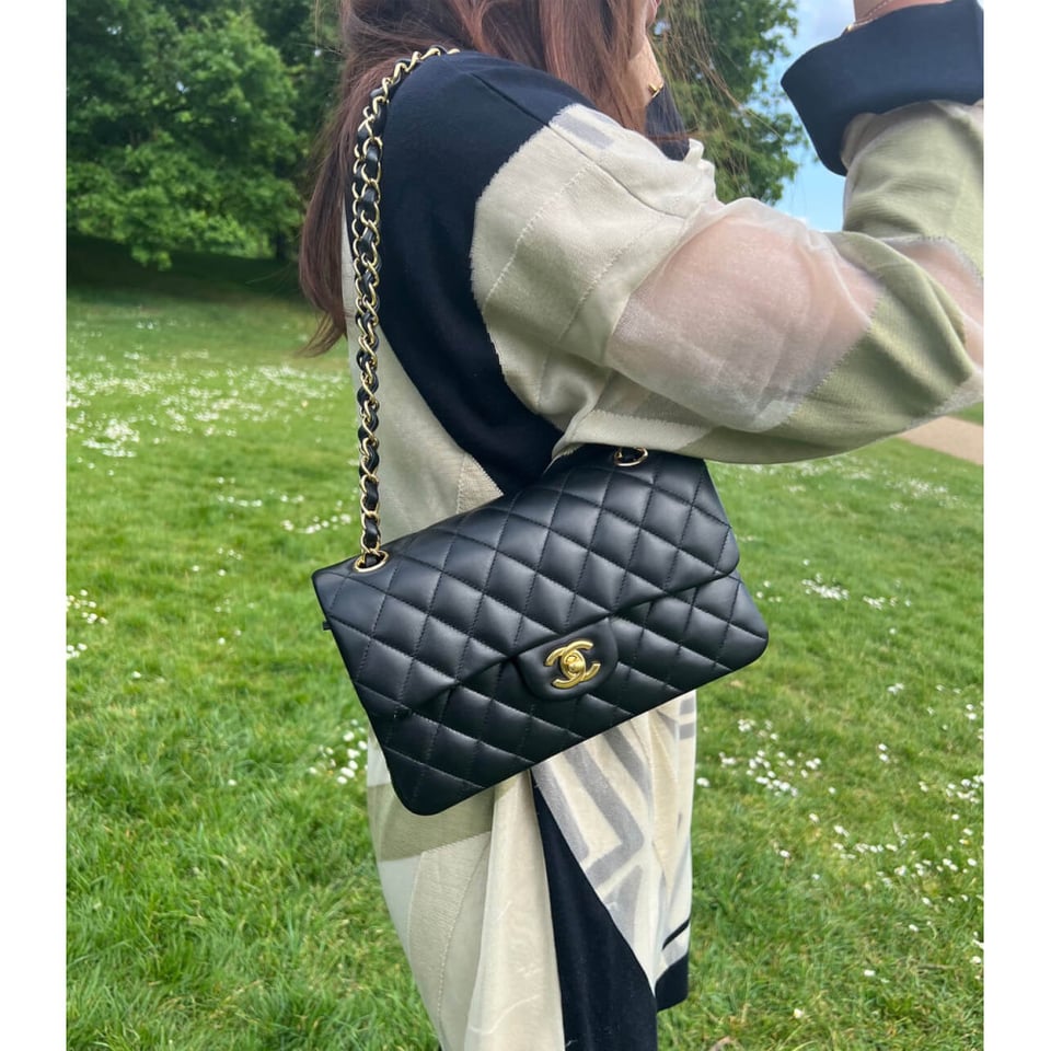 Chanel Lambskin Small Double Flap Bag 23cm view 9