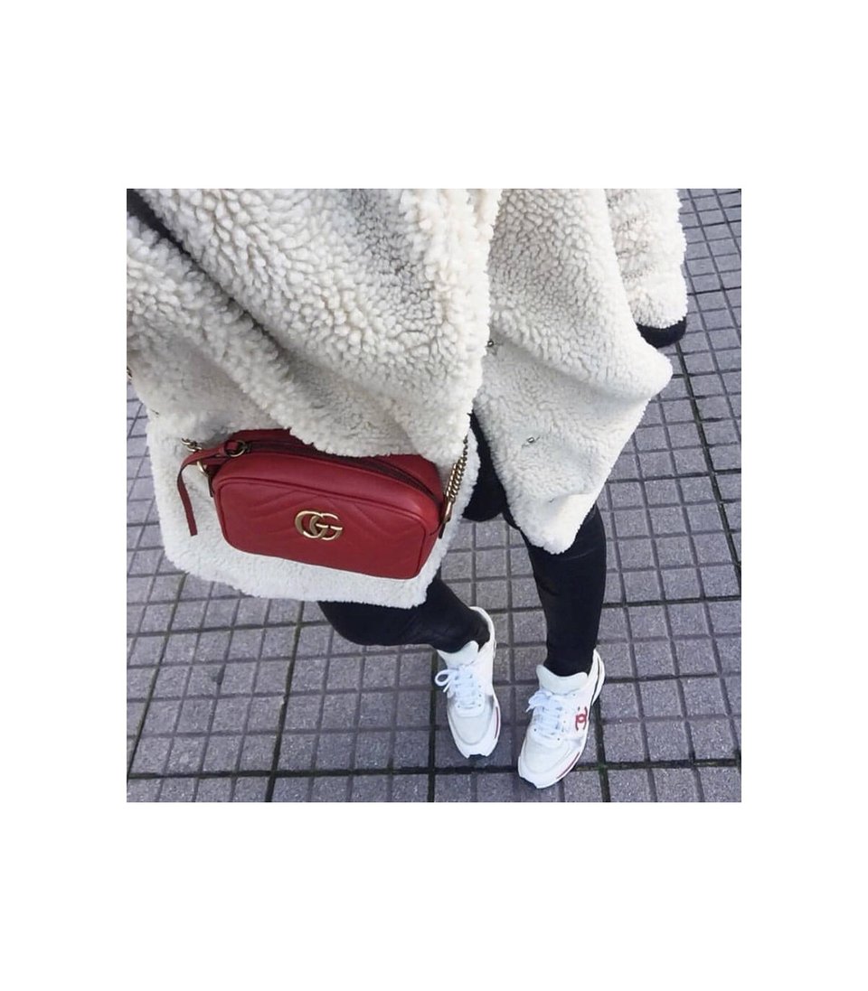 Gucci GG Marmont Matelasse Mini Bag Red view 4