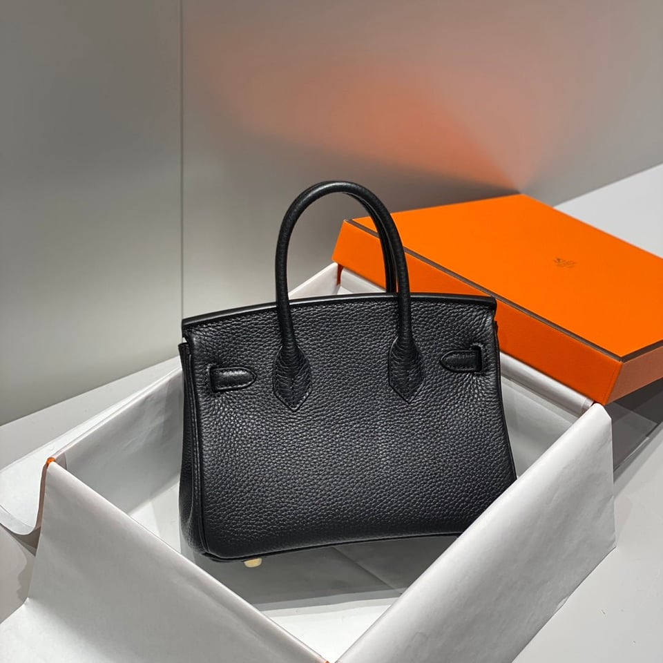 Hermes Birkin 20Cm Black Togo Leather Gold Hardware view 5