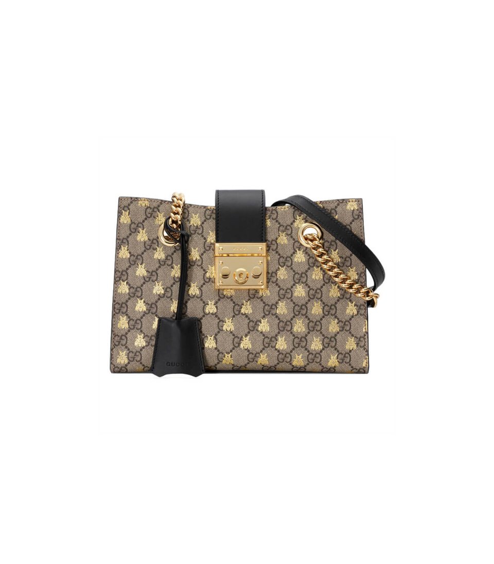 Gucci Padlock Small GG Bees Shoulder Bag view 2