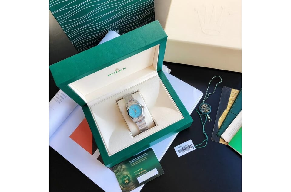 Rolex Oyster Perpetual 31/41mm SS/SS Blue/Stk view 4