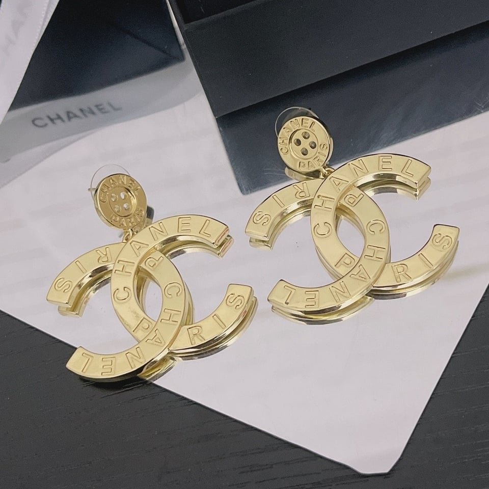 Chanel Paris Button Earrings view 3
