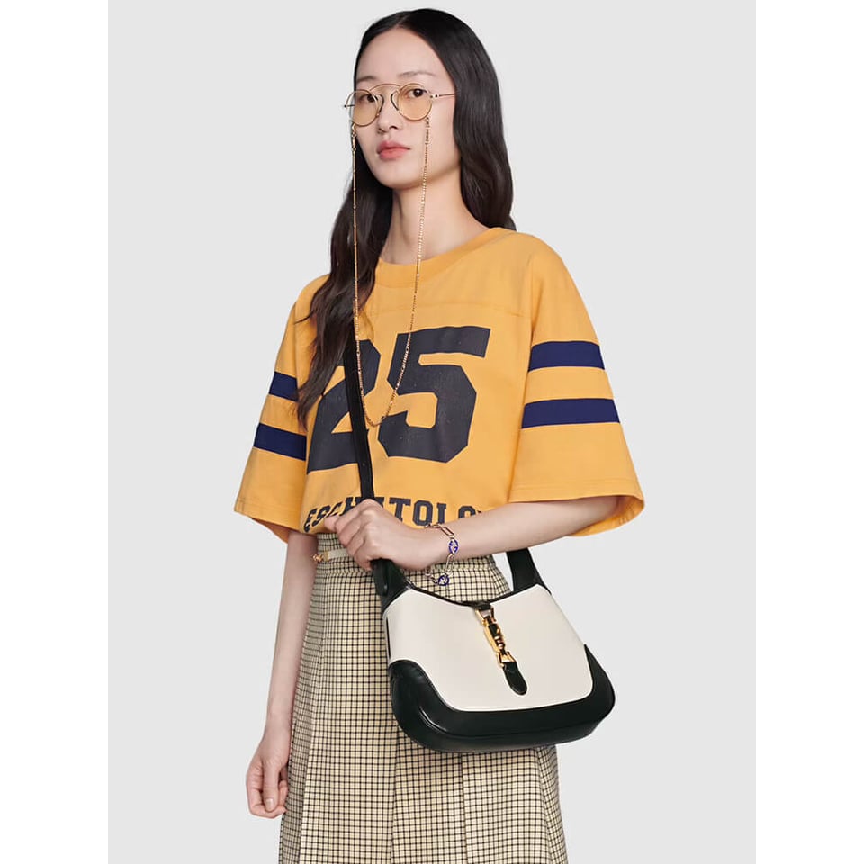 Gucci Jackie 1961 Small Shoulder Bag in White Leather 28cm view 3