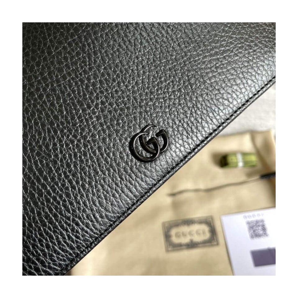 Gucci Textured Leather GG Marmont Mini Chain Bag 497985 view 7