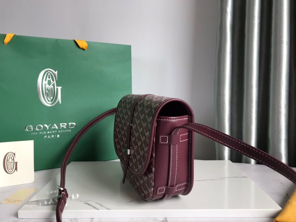 Goyard Belvedere Pm Bag 21Cm Burgundy Canvas view 3
