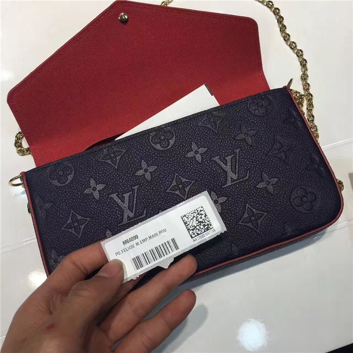 Louis Vuitton F Licie Pochette Navy Blue 21cm/8.3in view 5