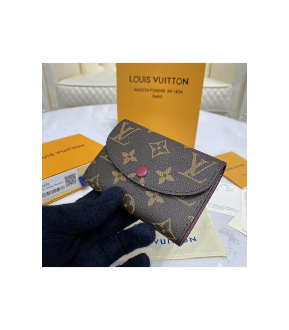 Louis Vuitton Monogram Canvas Rosalie Coin Purse Fuchsia view 3
