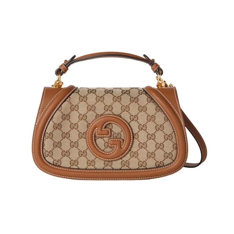 Gucci Blondie Small Top Handle Bag Brown Canvas view 2