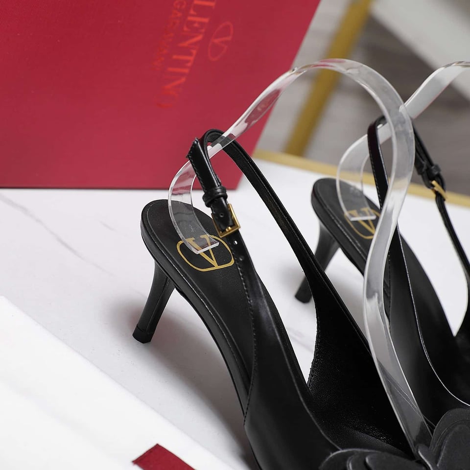Valentino Garavani Papier Phalène Slingback Pumps Black view 6